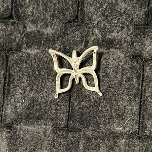 Sterling Silver Butterfly Pendant - Silver